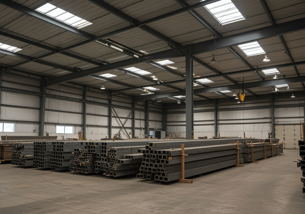 Perfis e Vigas de Grande Porte para Galpões Extensos